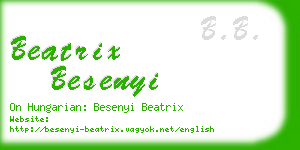 beatrix besenyi business card